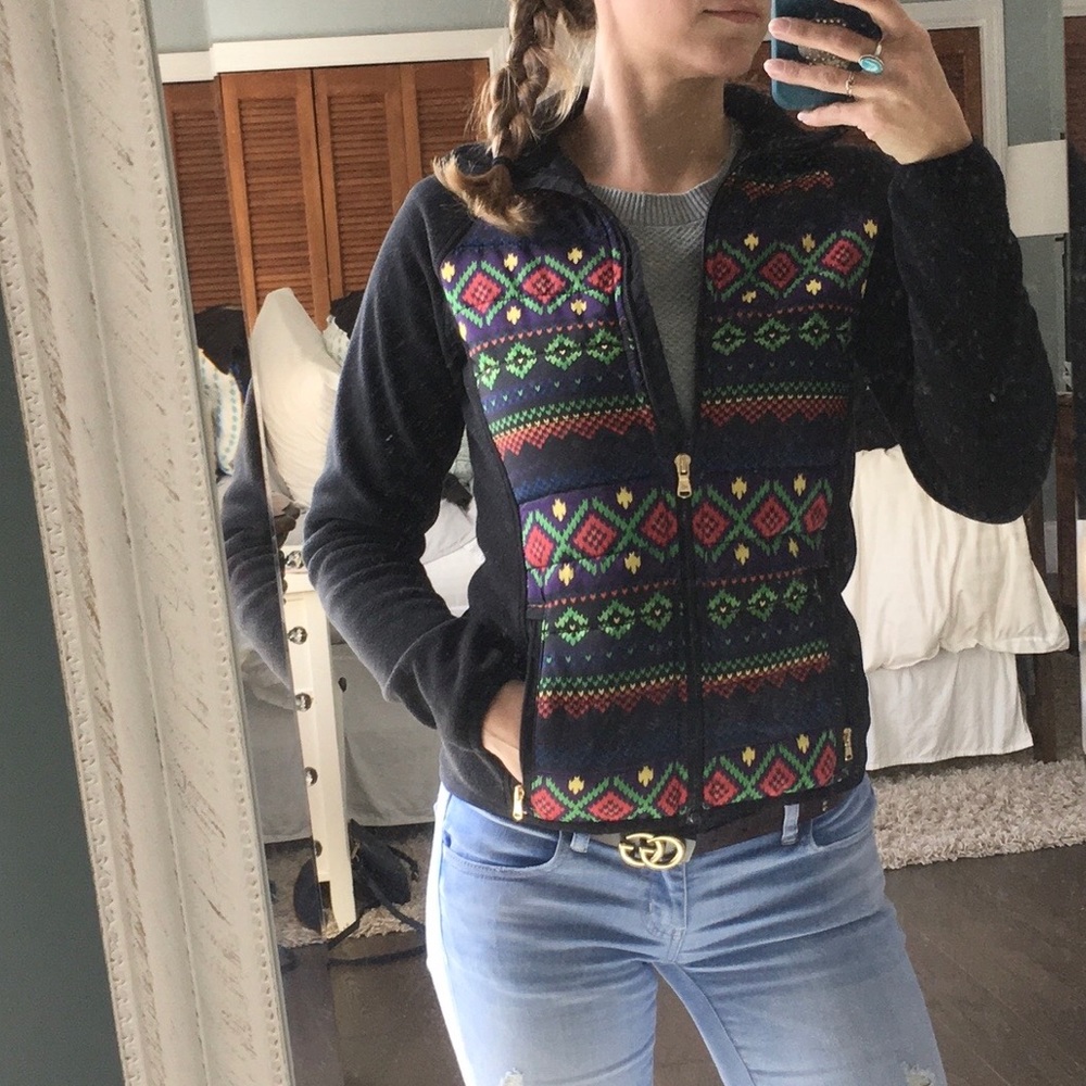 💙 Ralph Lauren Aztec Fleece Jacket Black